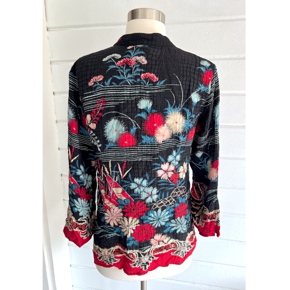 CITRON OF SANTA MONICA 100% Silk Button Front Top - S - Picture 5 of 10